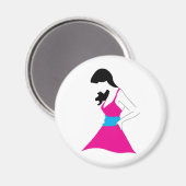 Meisje in Sundress Magneet (Voorkant / Achterkant)