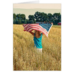 Meisje in tarweveld dank u