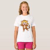 Meisje in verkleed als aap t-shirt (Voorkant volledig)