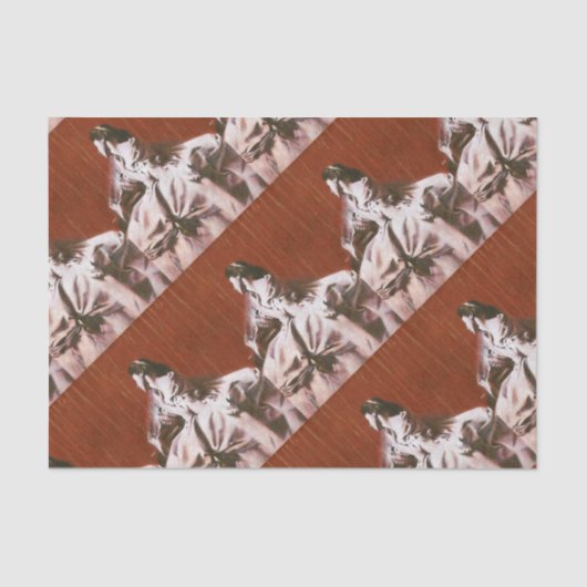  meisje in wit Wedding Wrapping Tissuepapier (Voorkant)