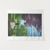 Meisje in witte jurk wandkleed (Voorkant (horizontaal))