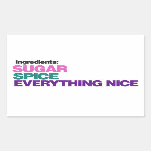 Meisje Ingrediënten Rechthoekige Sticker