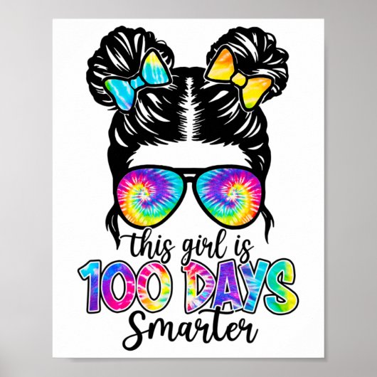 Meisje is 100 dagen slimmer 100 dagen van school r poster (Voorkant)