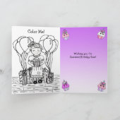 Meisje is gelukkig Verjaardag Kaart (Binnen)