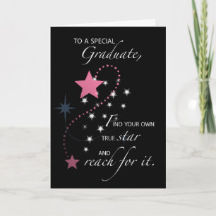 Meisje, Jonge Vrouw, Afstuderen Ster Gefeliciteerd Kaart