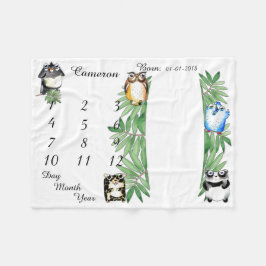 Meisje/Jongen Baby Milestone Deken Maat 40 x 30