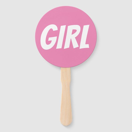 Meisje / Jongen geslacht onthullen blauw roze quiz Handwaaier (Achterkant)