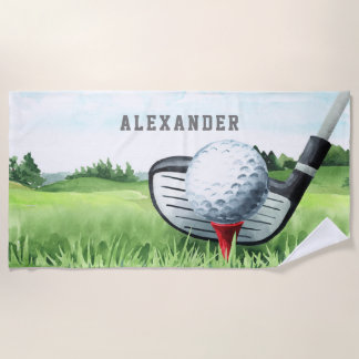 Meisje Jongen Golf Zomer Strand Handdoek