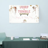 Meisje Jump & Tumble Gymnastiek Verjaardagsfeest Spandoek (Beurs)