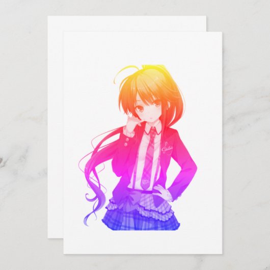 meisje kaart (Voorkant / Achterkant)