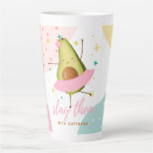 meisje Kawaii Avocado Ballerina Slay hen Latte Mok (Voorkant)