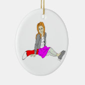 meisje keramisch ornament (Rechts)