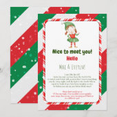 Meisje Kerstmis Elf Welkom Brief Kaart (Voorkant / Achterkant)