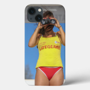 "Meisje kijkt door telescoop telefoonhoesje iPhone 13 Hoesje