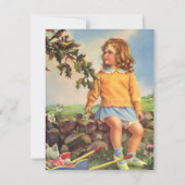 Meisje Kijkt Vogels In Een Boom, Spring (Voorkant)