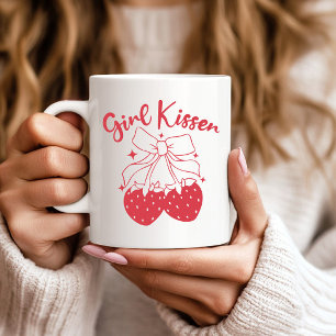 Meisje Kisser Pride-Schattigee Aardbei Coquette Le Koffiemok