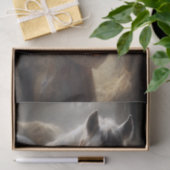 Meisje Knuffelen Witte Paard Decoupage Tissuepapier (Geschenk)