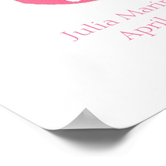 Meisje Konijn verjaardags poster (Hoek)