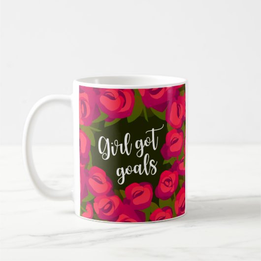 Meisje kreeg Goals In Rood en Groen Koffiemok (Links)