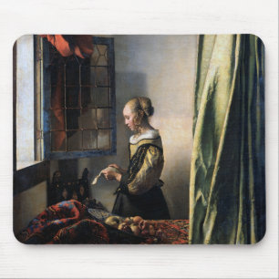 Meisje leest een brief bij het raam, Vermeer Muismat