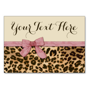 Meisje Leopard Print Baby Roze Boog Kaart