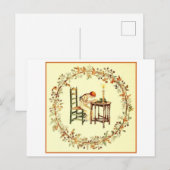 Meisje Lezen door Candlelight Briefkaart (Voorkant / Achterkant)