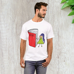Meisje lezen van een boek Mannen T-shirt