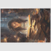 Meisje Lezing Boeken 1 Decoupage papier (Voorkant)