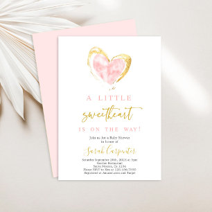 Meisje Little Sweetheart Baby shower Invite Kaart
