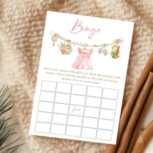 Meisje lokaal gekweekte baby shower bingospel
