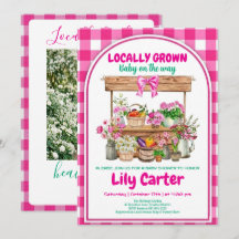 Meisje Lokaal Opgegroeid Baby Shower, Roze Coquett