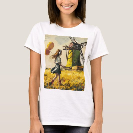 MEISJE LOOPT T-SHIRT (Voorkant)