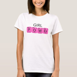 Meisje Macht Periodieke Tablo Elementen T-shirt