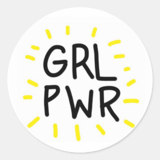 Meisje Macht Ronde Sticker