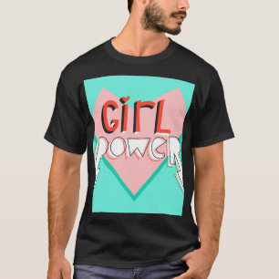 Meisje Macht: Schattigee Grafische Slogan T-shirt