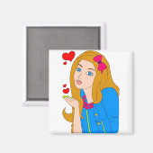  meisje magneet (Voorkant / Achterkant)