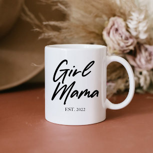 Meisje mama Est Jaar Minimale mama mama Koffiemok