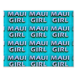 meisje maui green foto afdruk