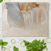 Meisje met Baby Eucks Theedoek (Gevouwen)