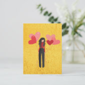 Meisje met ballon briefkaart (Staand voorkant)