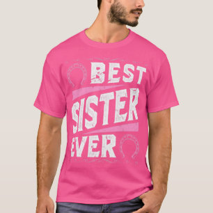 Meisje met beste zuster Ever Horseback Riding Hors T-shirt