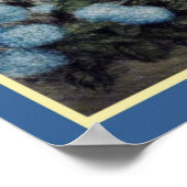 Meisje met blauwe hydrangeas poster (Hoek)