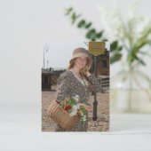 Meisje met bloemen briefkaart (Staand voorkant)