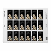 MEISJE MET BLOEMEN, goud, zwart Etiket (Full Sheet)