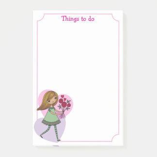 Meisje Met Bloemen Post-it® Notes