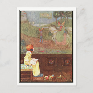  meisje met boek van Millicent Sowerby Briefkaart