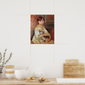 Meisje met Cat, Auguste Renoir Poster (Keuken)