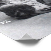 Meisje met chocolade en paashaas poster (Hoek)