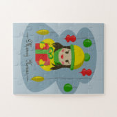 Meisje met de doos van de Kerstmisgift Legpuzzel (Horizontaal)