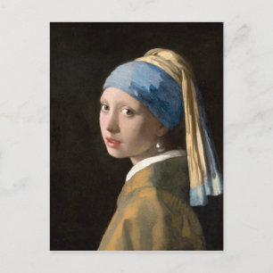 Meisje met de parel van Johannes Vermeer Briefkaart